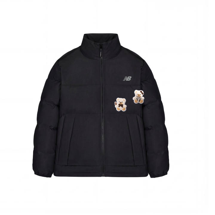 New Balance New Balance Down Jackets Unisex Black Stand Collar Thickened Puffer Jacket
