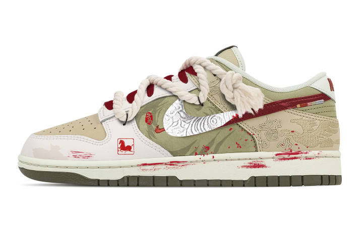 Nike Nike Dunk Shufaji Low top Skateboard Shoes Men's Beige Umber