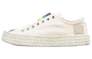 Acne Studios Logo Low top Stylish Skateboarding Shoes Women's Beige Distressed