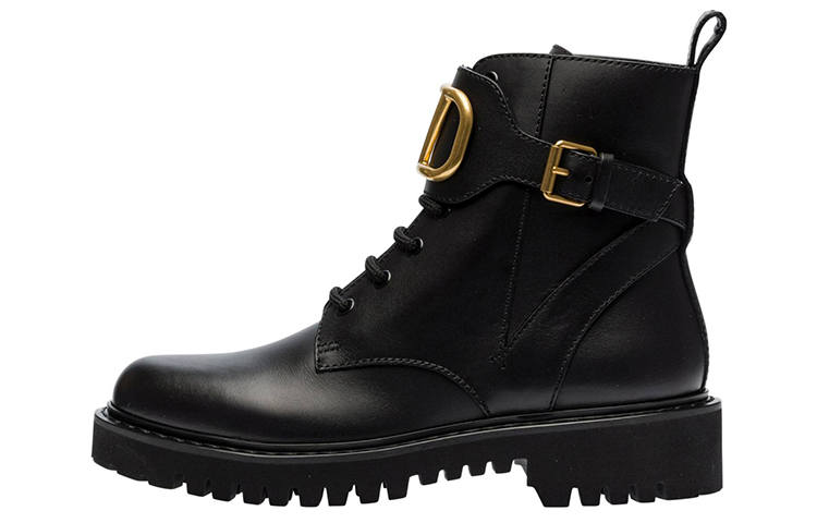 Valentino VLogo Plaque Combat Boots Women's