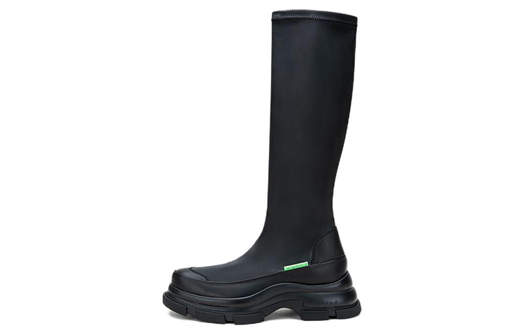 Both Both Leather Knee high Boots 6.5cm Women's Black