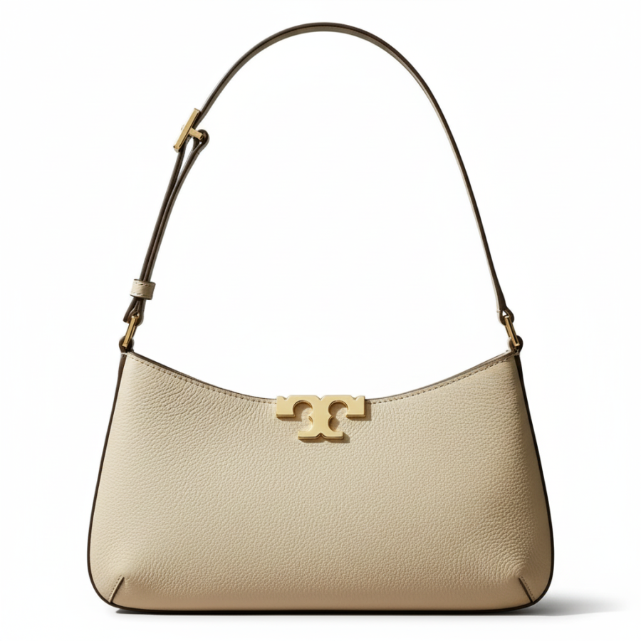 TORY BURCH Eleanor Cow Leather Shoulder Bag Women's Beige