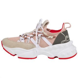 Christian Louboutin CL Trailnrun Suede Low top Casual Shoes Women's White