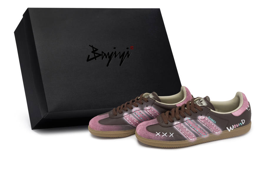 Adidas Originals SAMBA OG 811 Manufacturing, Pink Ribbon, Special Shoe Box Low top German Army Trainers Unisex