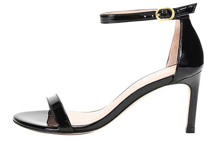 Stuart Weitzman Stuart Weitzman/SW Leather Slim Heel Fashion Sandal 7.5cm Women's Black