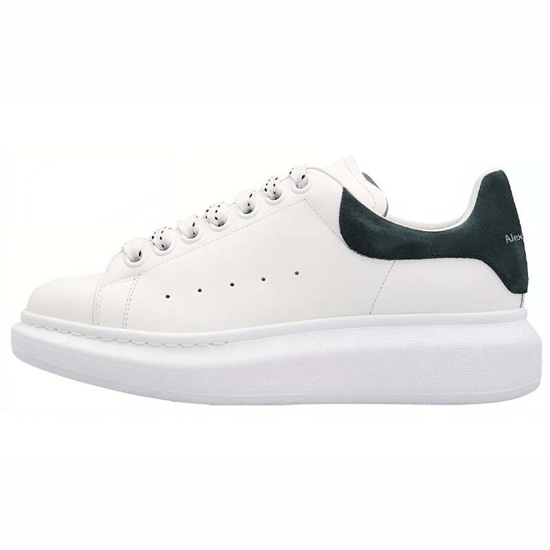 Alexander McQueen Oversized Low Top Sneakers 'White Dark Green' Women's