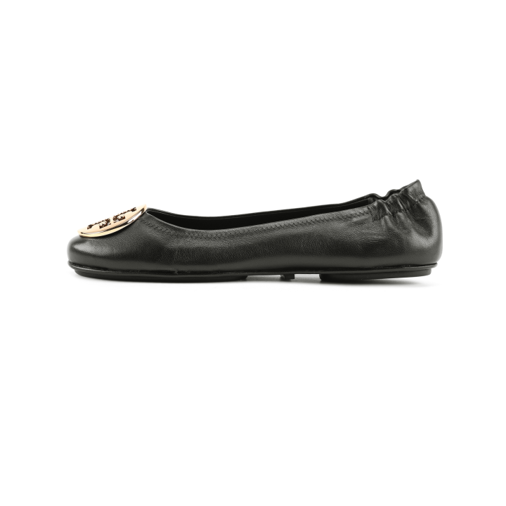 TORY BURCH TORY BURCH Minnie Travel Ballet Flats Perfect Black Gold Women's