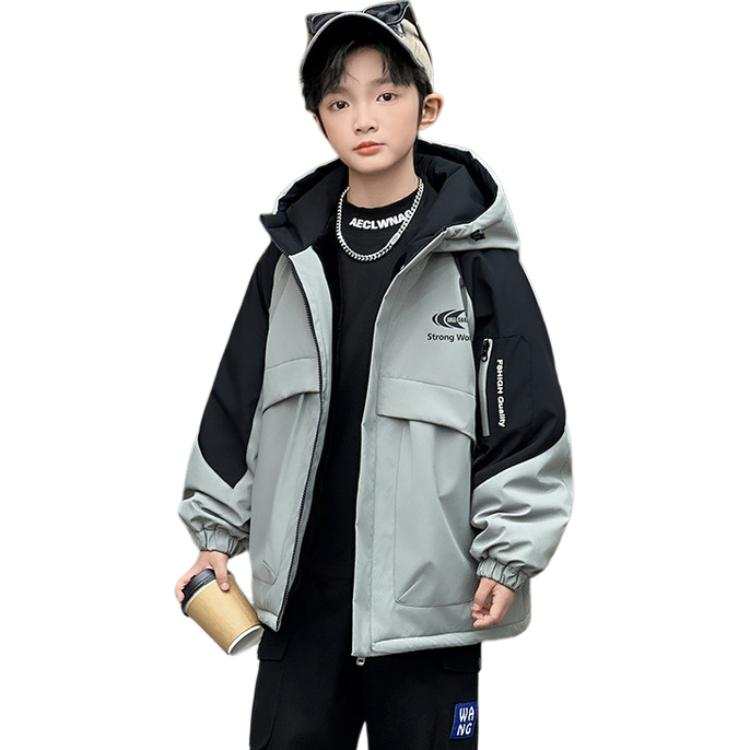 PROTECTCAMEL Padded Jacket Boys Fleece Lined Hooded Puffer Jacket Winter Middle School Boy Parka Coat Kids'