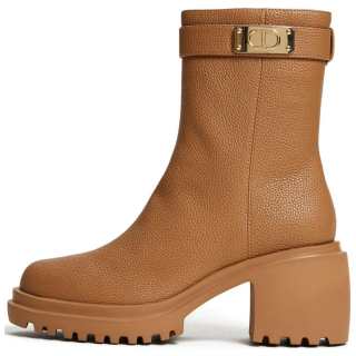 Twinset Sheepskin Ankle Boots 7cm Women's Brown