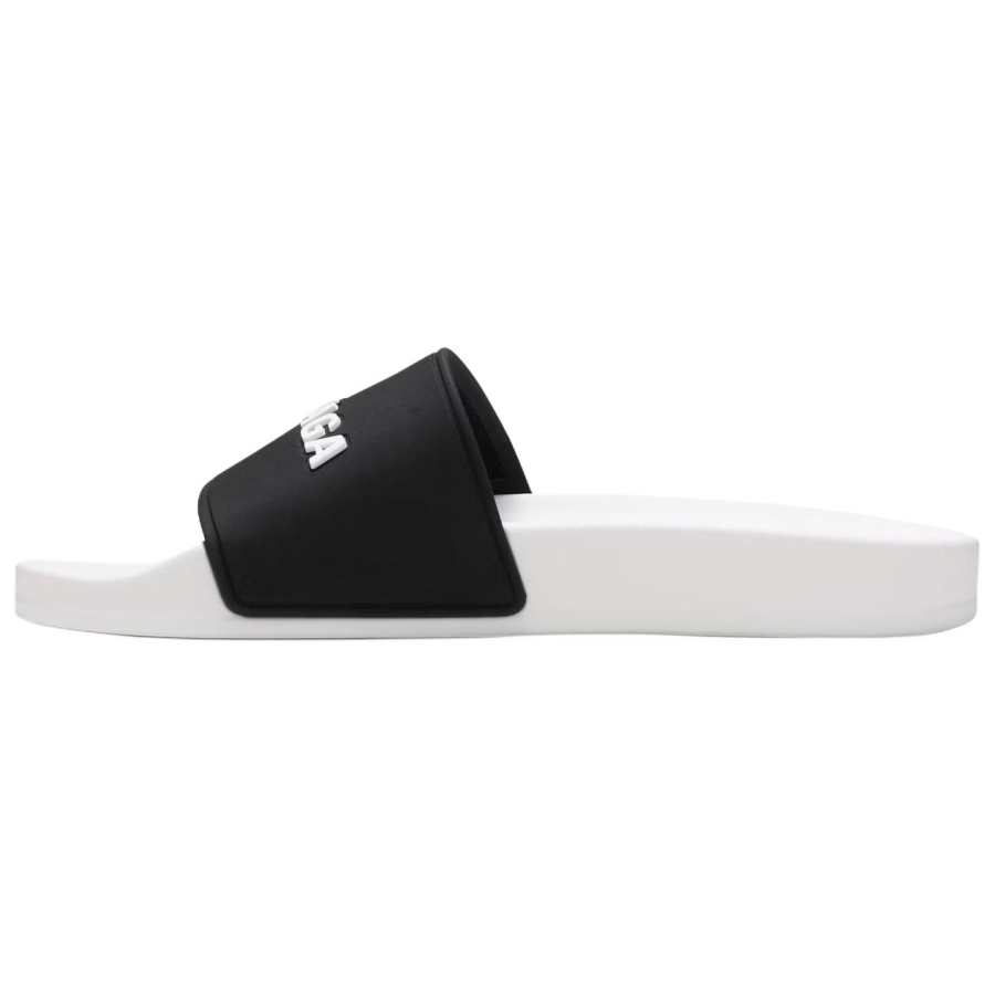 Balenciaga Pool Slide Slip Resistant Slip Resistant Slide Slippers Women's Black White