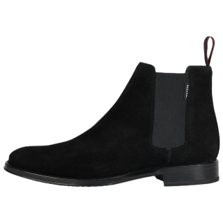 PS By Paul Smith Augustus Cow Leather Short Chelsea Boots Men's Black