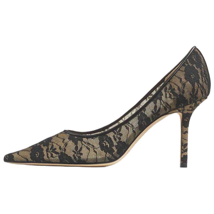 Jimmy Choo LOVE Slim Heel High Heels 8cm Women's Black White