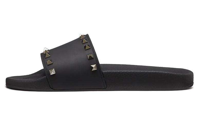 Valentino Valentino Rockstud Slides Black Rubber