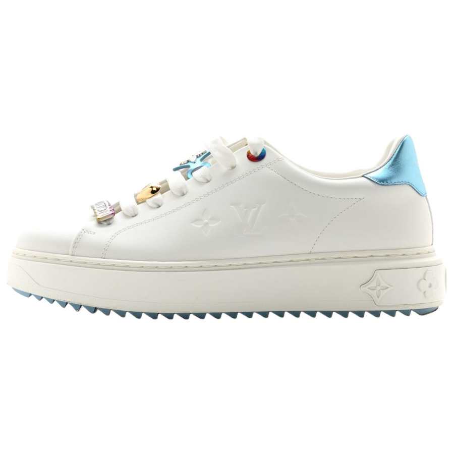 LOUIS VUITTON Time Out Sneakers 'White With Blue' Women's