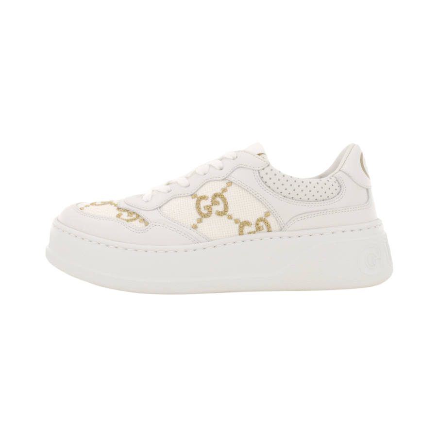 Gucci Wmns Gg Sneaker 'Interlocking G - White Gold' Women's
