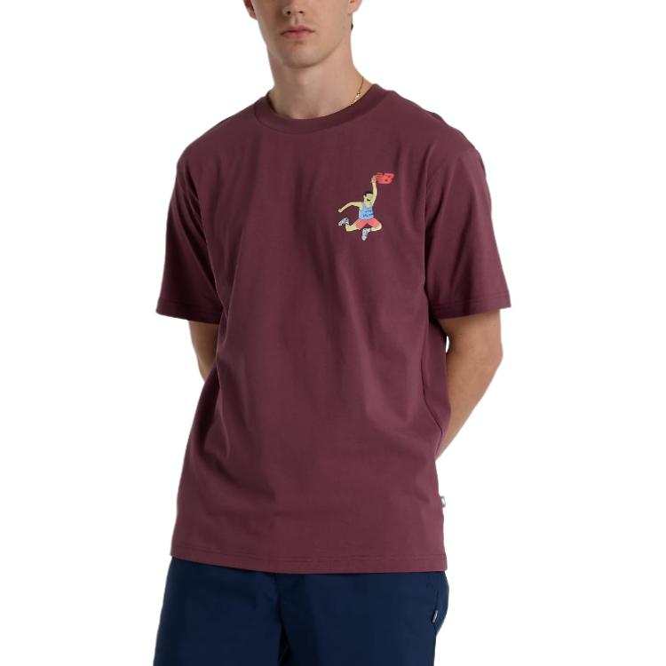 New Balance New Balance T Shirts Men's Plum Color Crew Neck