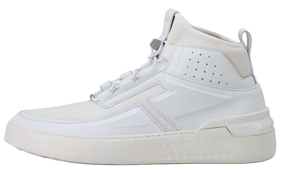 TOD'S Leather Stylish Skateboarding Shoes Men's White