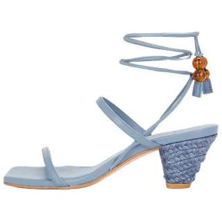 ALOHAS Imani Leather One Strap Sandals 6.5cm Women's Blue
