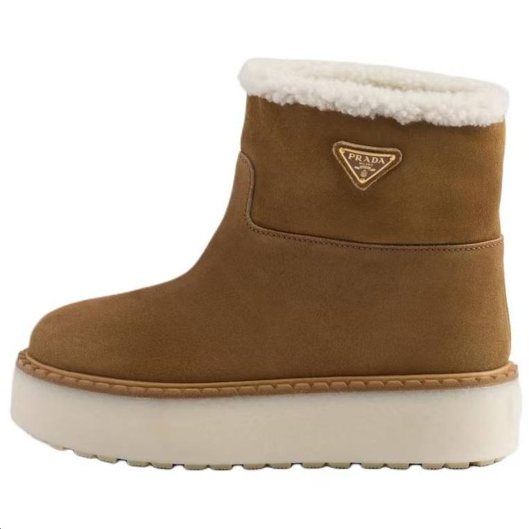 PRADA PRADA Short Snow Boots Women's Brown