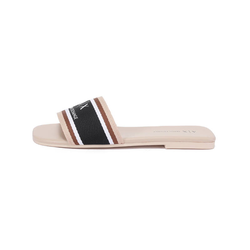 ARMANI EXCHANGE ARMANI EXCHANGEAE Slide Slippers Women's Beige/Black
