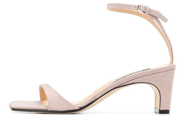 SERGIO ROSSI Leather One Strap Sandals Women's Pink