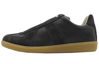 Maison Margiela Replica Cow Leather Stylish Skateboarding Shoes Women's Black
