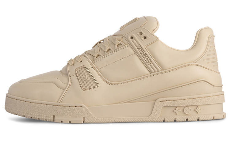 LOUIS VUITTON Trainer Sheepskin Low top Skateboard Shoes Men's Beige