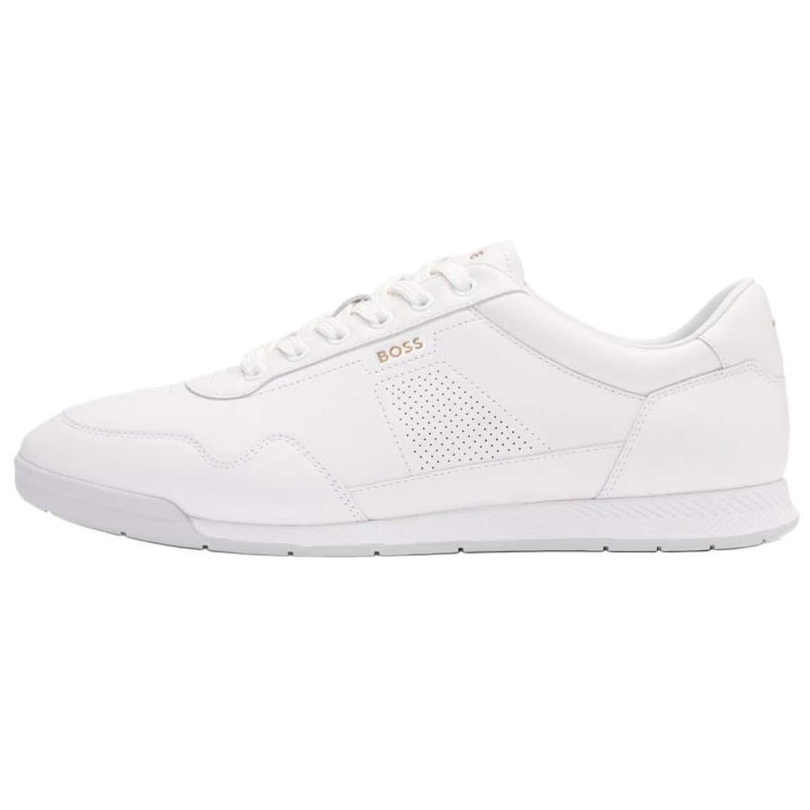 HUGO BOSS Cow Leather Low top Casual Shoes Men's White