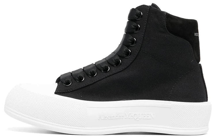 Alexander McQueen Tread Slick High top Canvas Shoes Women's Black
