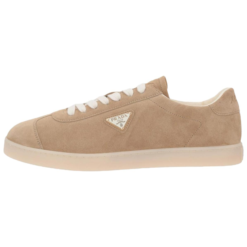 PRADA PRADA Lane Suede Low top Skateboard Shoes Men's Beige