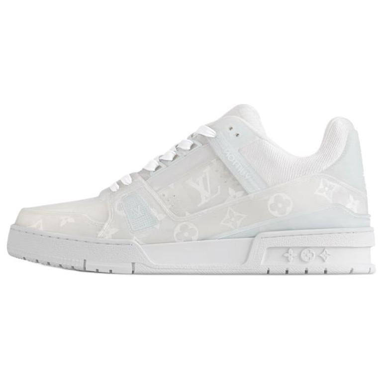 LOUIS VUITTON Trainer Low top Skateboard Shoes Unisex White