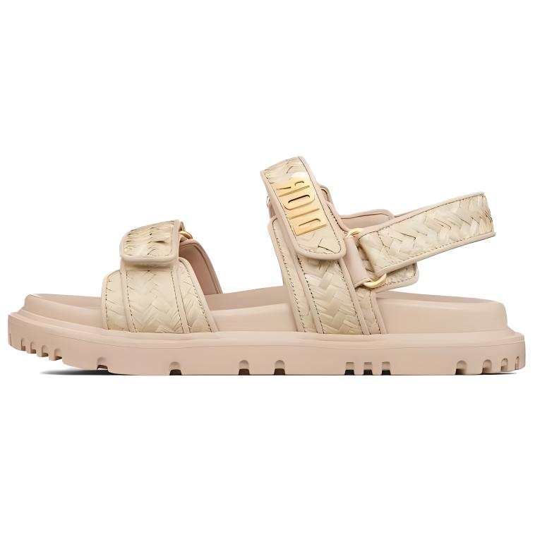 DIOR DiorAct Stylish Sandal Women's Yellow Hemp