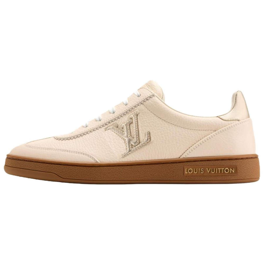 LOUIS VUITTON Frontrow Low top Skateboard Shoes Women's Beige