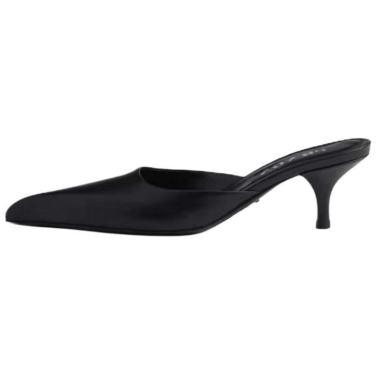 PRADA PRADA Closed Toe Slippers 5.5cm Women's Black