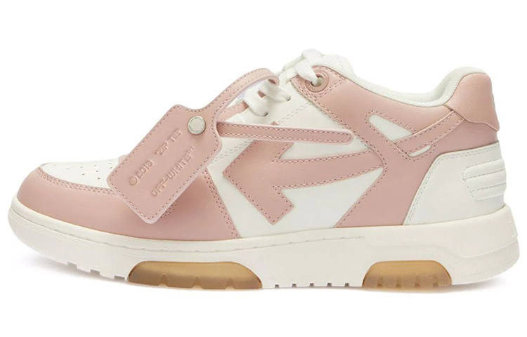 OFF-WHITE OFF WHITE Out Of Office 'OOO' Low Tops White Pink Women's