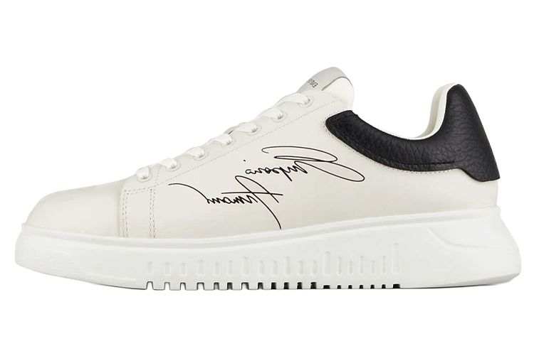 EMPORIO ARMANI Signature Logo Printed Low-Top Sneakers