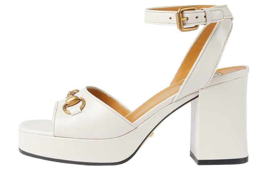 GUCCI Horsebit 100mm Leather Sandals