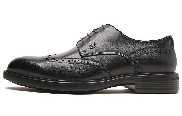 S.T.Dupont S. T.DUPONT Cow Leather Dress Shoes Men's Black