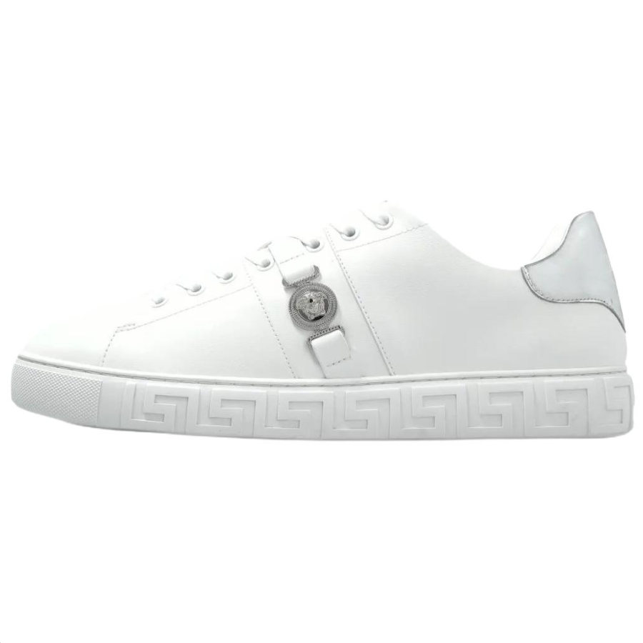 VERSACE VERSACE Leather Low top Skateboard Shoes Men's White