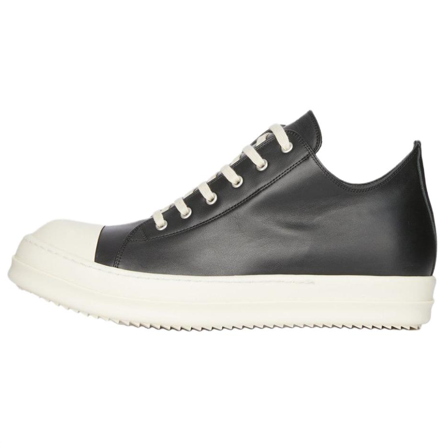 RICK OWENS RICK OWENS/RO CONCORDIANS Cow Leather, Leather Low top Skateboard Shoes 3.5cm Women's Black