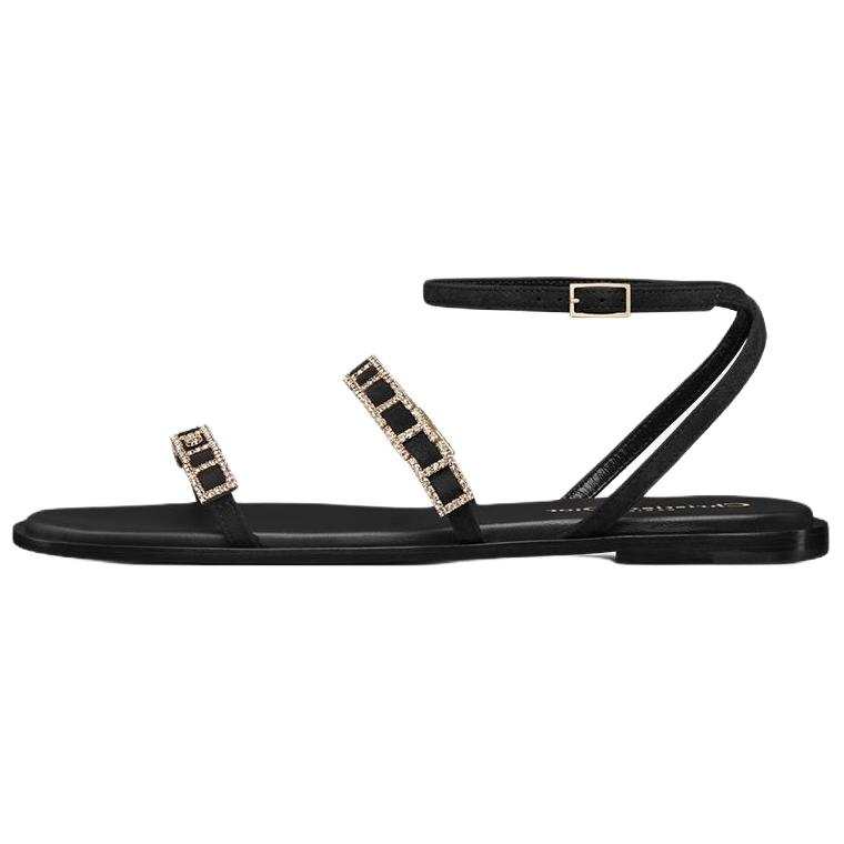 DIOR Diorissime One Strap Sandals Women's Black