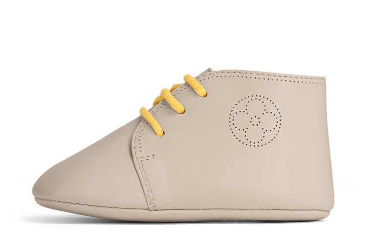 LOUIS VUITTON Cow Leather Anti Kick Anti kick Low top Pre Walking Baby Shoes Beige Infant And Toddler