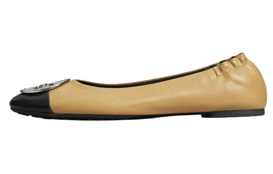 TORY BURCH Claire Leather Ballerina Shoes