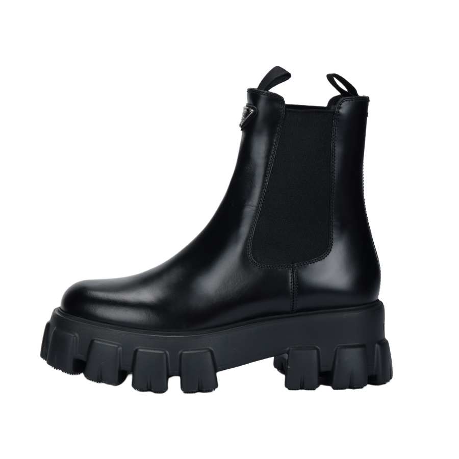 PRADA PRADA Moonlith Brushed Leather Ankle Boots