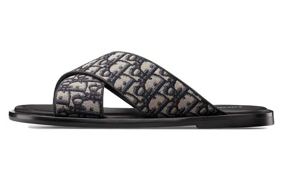 DIOR DIOR Alias Slide Slippers Men's Beige Black