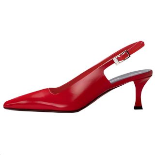 PROENZA SCHOULER Trap Leather High Heels 6CM Women's Red