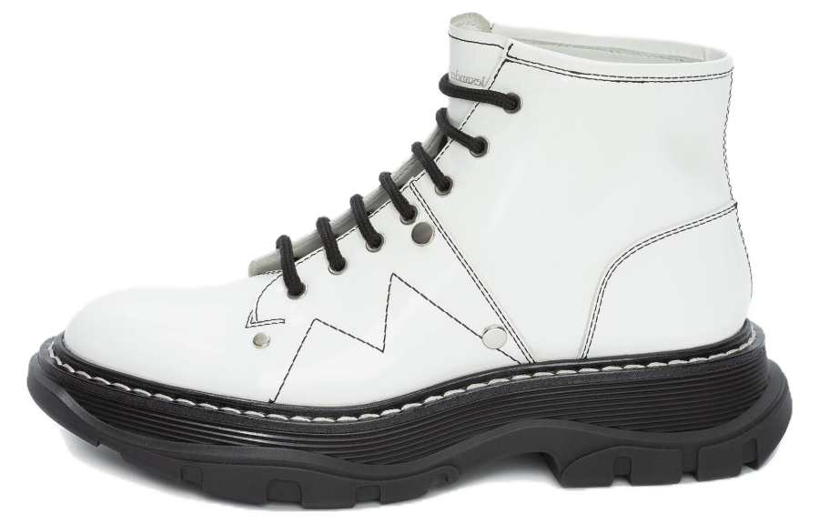 Alexander McQueen Tread Slick Boot 'Ivory Black' Women's