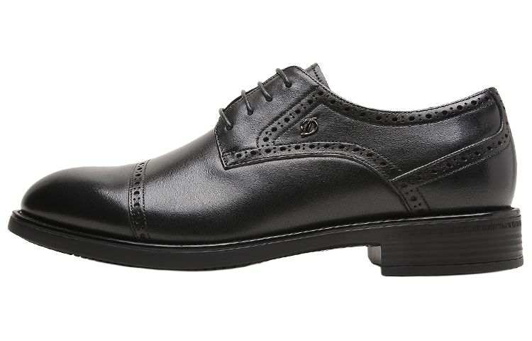 S.T.Dupont S. T.DUPONT Cow Leather Dress Shoes Men's Black