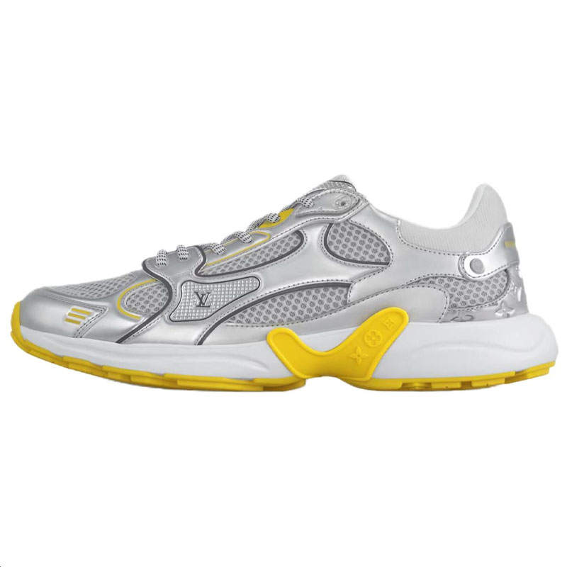 LOUIS VUITTON Olympia Low top Casual Shoes Women's Silver Yellow