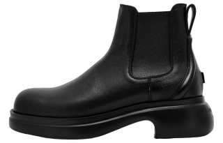 WOOYOUNGMI Leather Short Chelsea Boots Men's Black